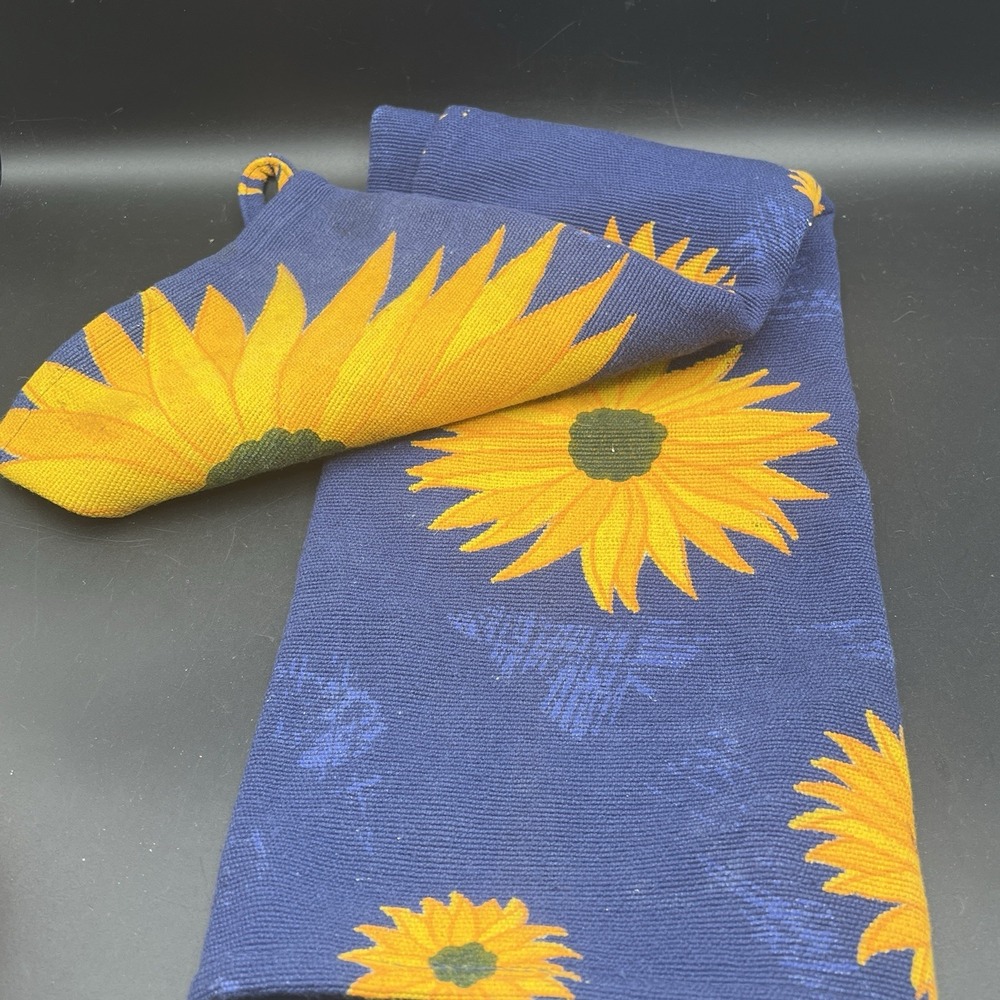 Mamma Ro Lucca Oversized Tea Kitchen Towels Cotton Sunflower 27x19" HeavyQuality
